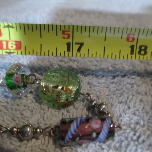 Vintage Colorful Glass Long Necklace - Picture 6 of 6